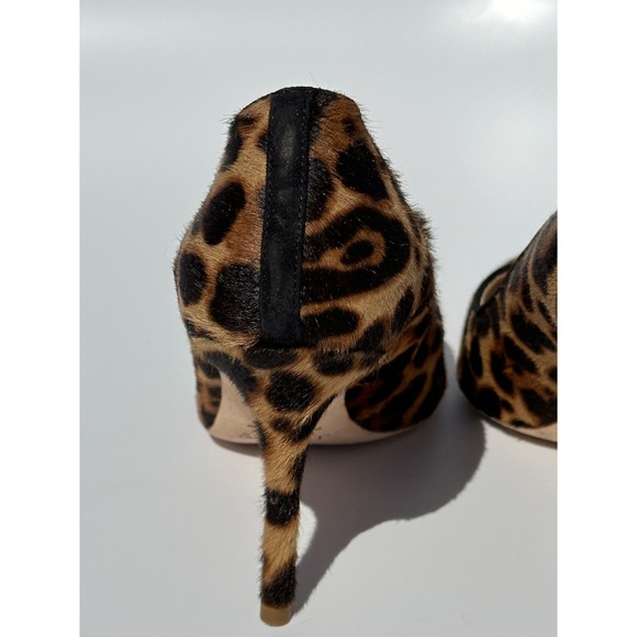 J. Crew Collection Ponyhair Hazelnut Leopard Elsie Heels Pumps Size 7 $395 Italy - Picture 10 of 16
